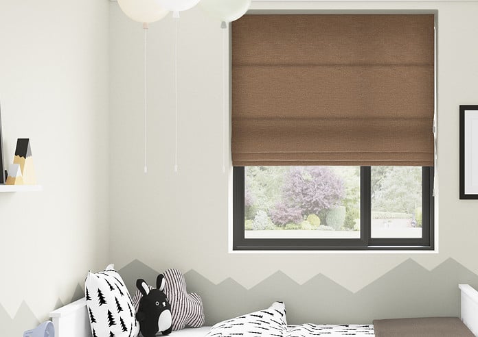 Maurice, Caramel - Twist&Fit Roman Blind - Image 3